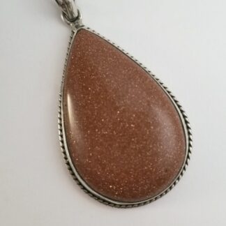 Italian Goldstone Raindrop Pendant