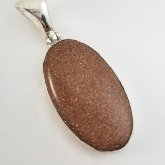 Italian Goldstone Oval Pendant