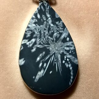 Chrysanthemum Stone Sterling Silver Pendant