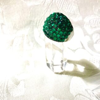 Emerald Green Swarovski Crystal Pave' Ring