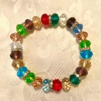 Multicolor Crystal Bead Stretch Bracelet