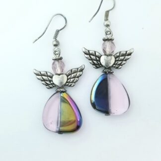 Sivertone Angel Dangle Earrings