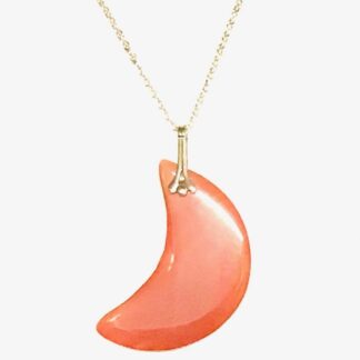 Carnelian Crescent Moon Pendant